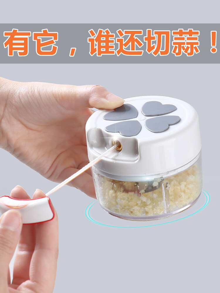 QLE7 Mini hand-operated magic tool for pulling garlic mash, beating garlic, stirring garlic, kitchen tools, garlic mincing machine, pounding garlic, pressing garlic J9M2