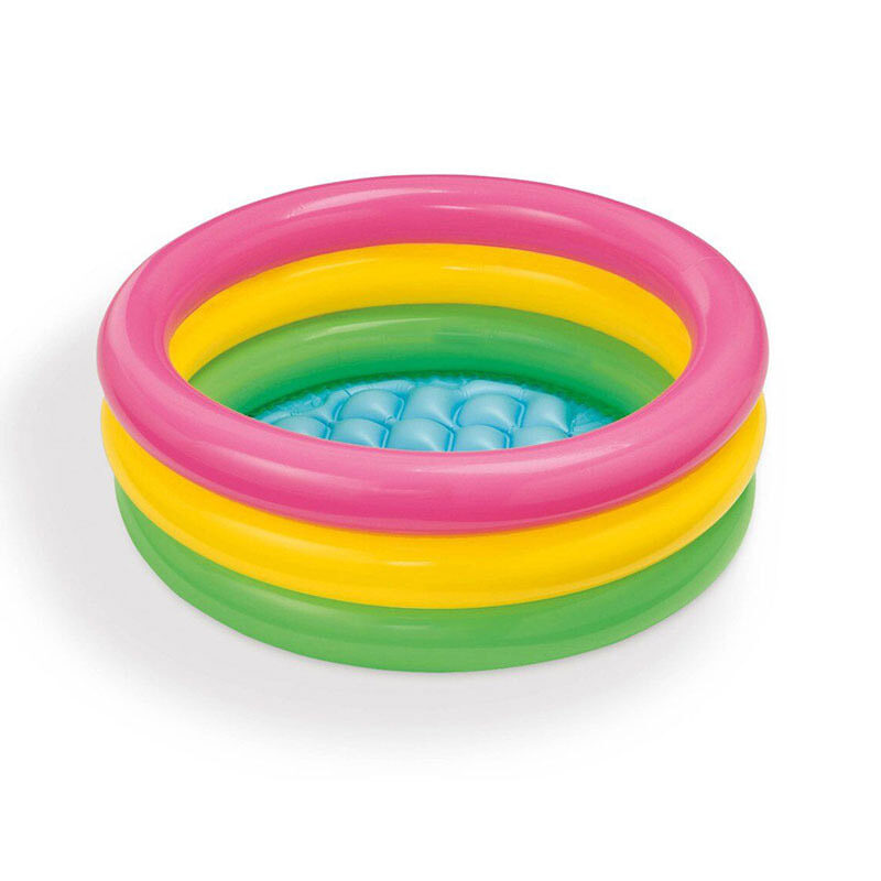 HS Fluorescent three or four ring inflatable swimming pool baby paddling pool baby bath tub inflatable pool