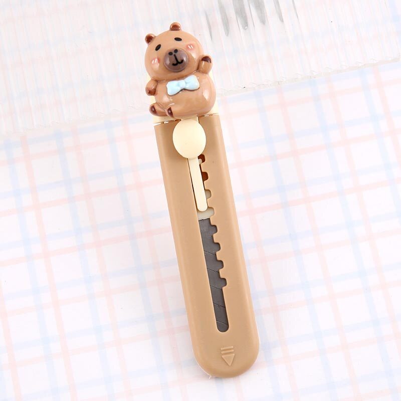 Dễ thương capybara dao tiện ích mini xách tay cắt cắt giấy dao
