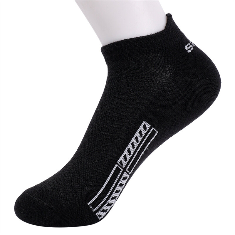 5Pairs Summer Ankle Socks Men Casual Thin Low-Cut Crew Short Sokken Male Breathable Soft Cotton Mesh Sports Athletic Socks