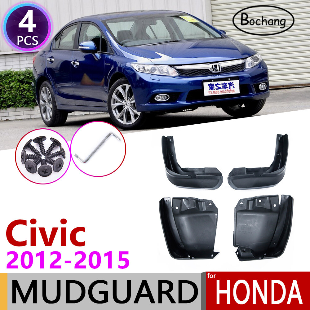 4 Pcs Front Rear Mudguar For Honda Civic 9 Fb 2012 2013 2014 2015