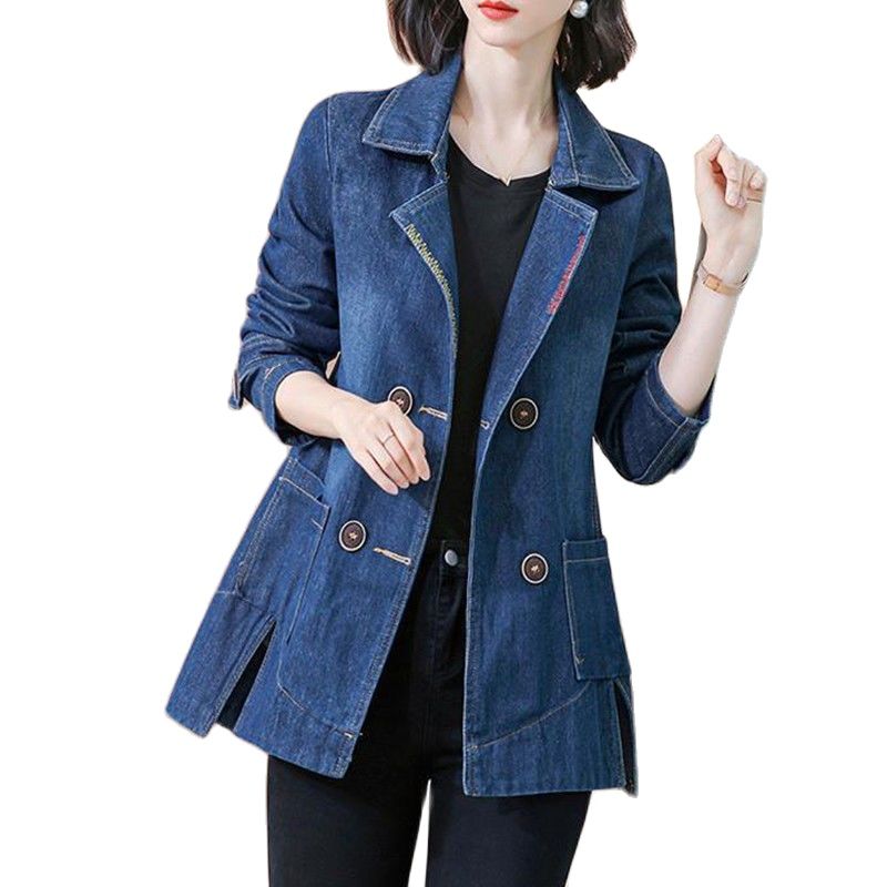 Denim Double Breasted Jacket - Best 