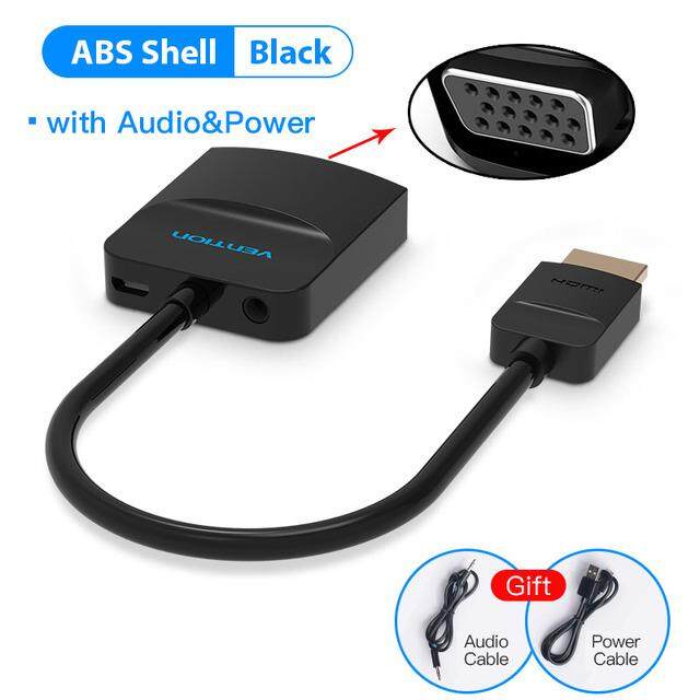 {Hot} Vention HDMI Spliter HDMI To HDMI VGA Adapter 4 In 1 4K HDMI To