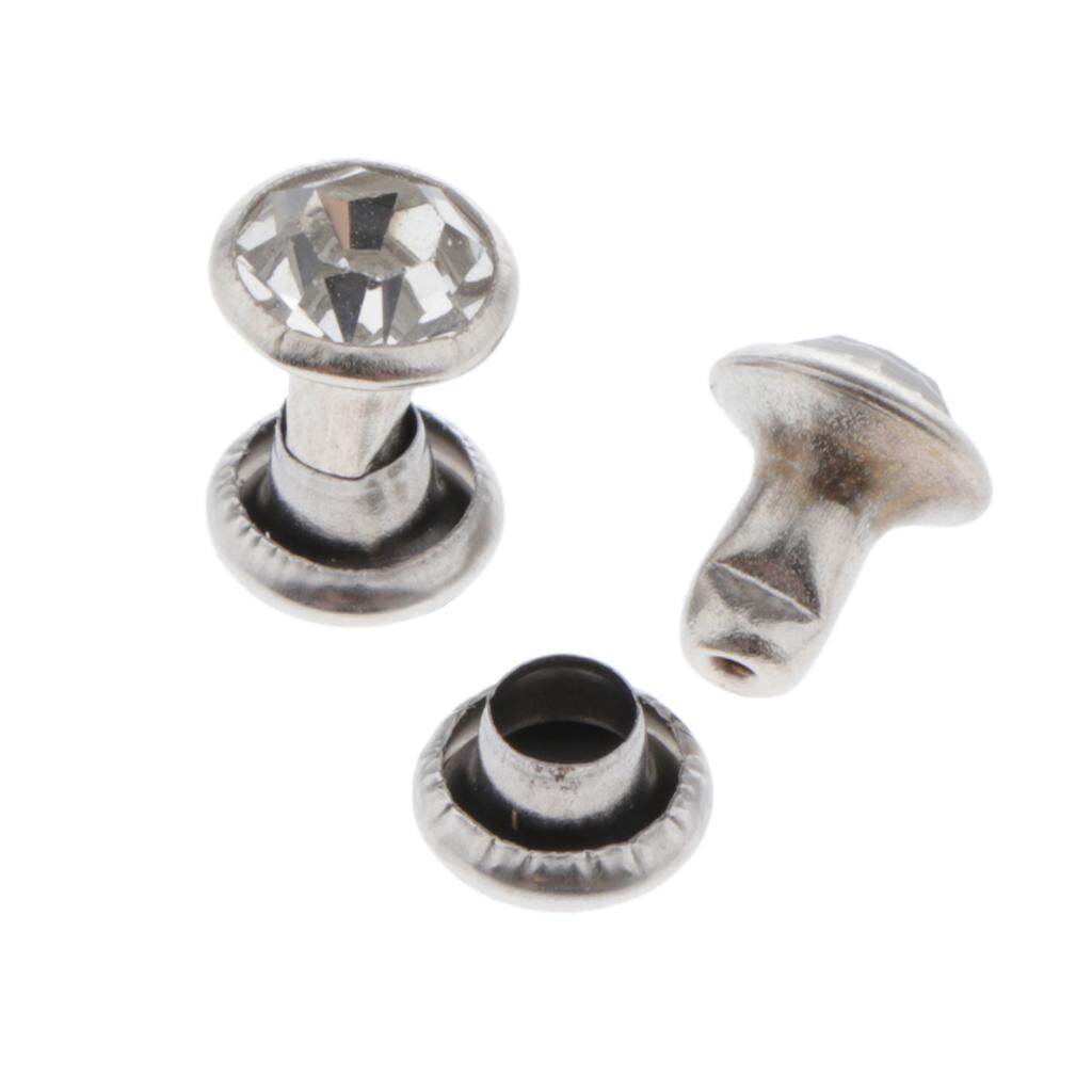 Blesiya 100pcs Snap Button Rivets Leather Craft for Garment Accessories Silver