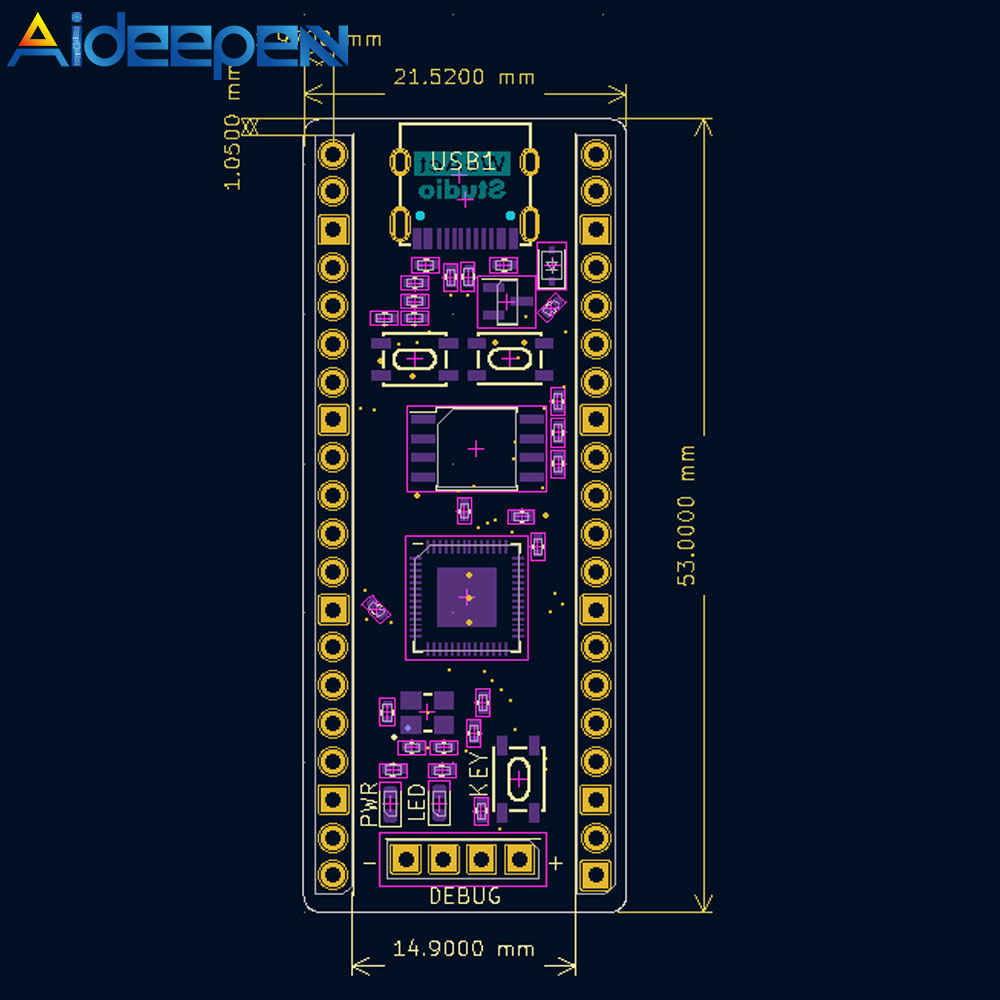 [Chính Hãng 100%] Aideepen RP2040 PICO 2MB/4MB/8MB/16MB Hỗ Trợ Micorpython C/C + +