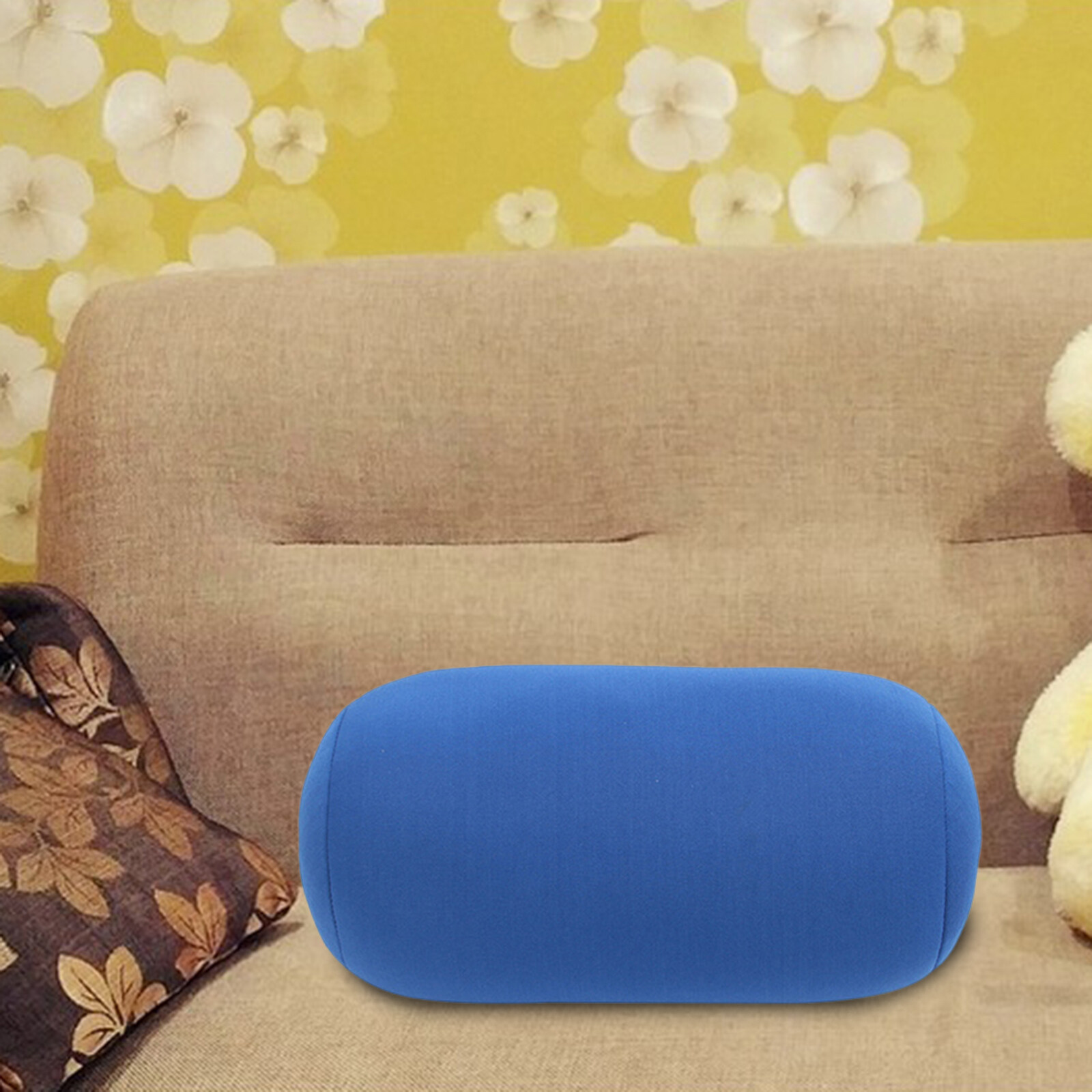 Loviver Microbead Bolster Tube Pillow, Smooth Cool Touch Fabric, Neck