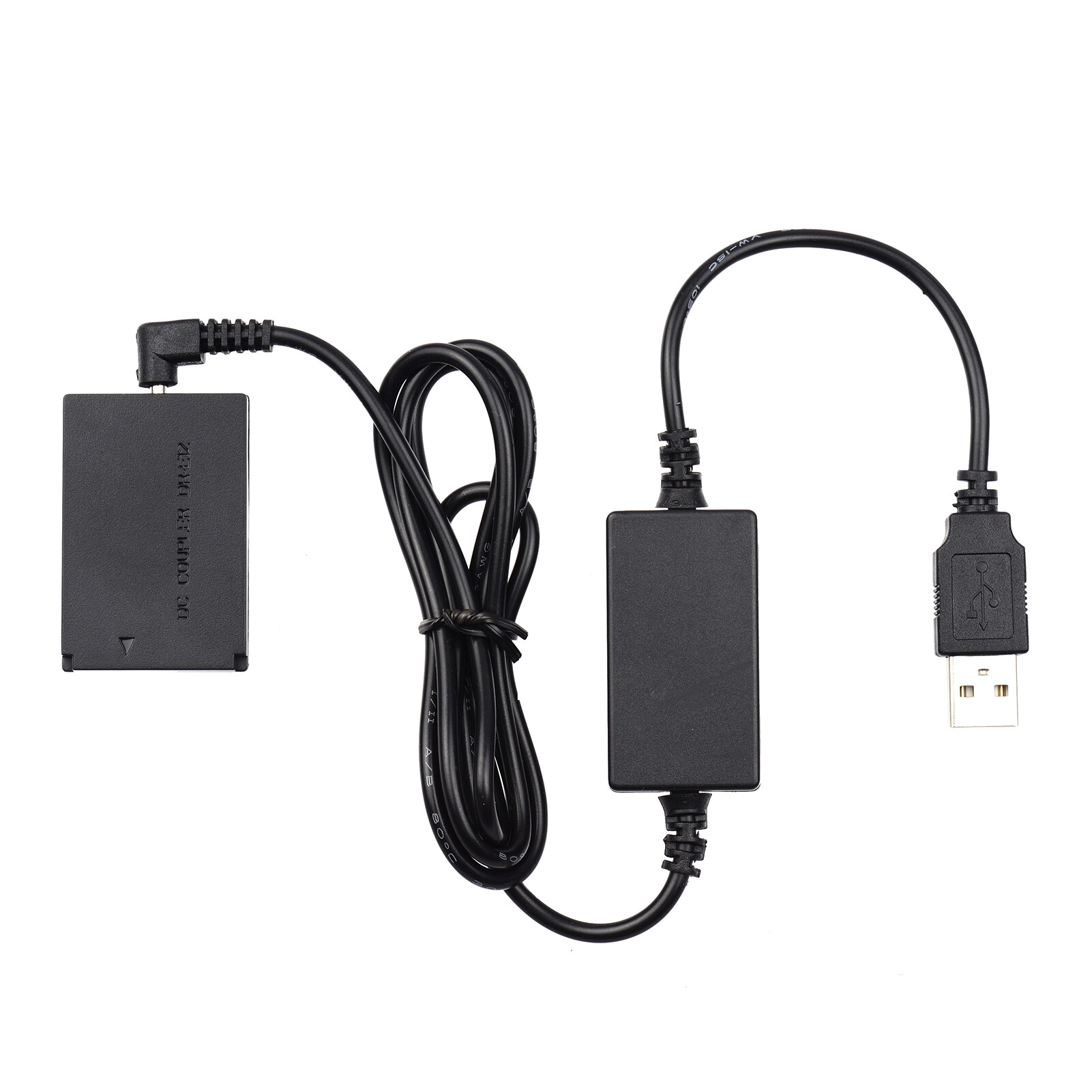 Andoer DR-E12 USB Power Kit DC Coupler Dummy Replace of LP-E12 with USB DC Converter Power Cable Single USB Input Compatible with Canon EOS M M2 M10 M50 M100 M200 Cameras
