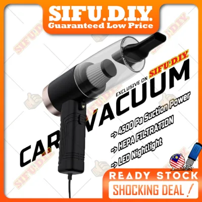 SIFU DIY Car Vacuum Cleaner Powerful 4500Pa (Wired) Portable Handheld Car Household Gun Vacuum Cleaner