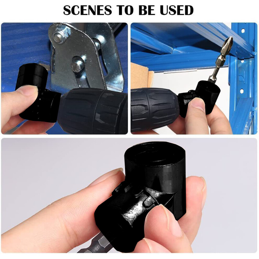 105 Degree Right Angle Drill Attachment And Flexible Angle Extension Bit Kit For Drill Or Screwdriver 1/4" Socket Adapter Tools