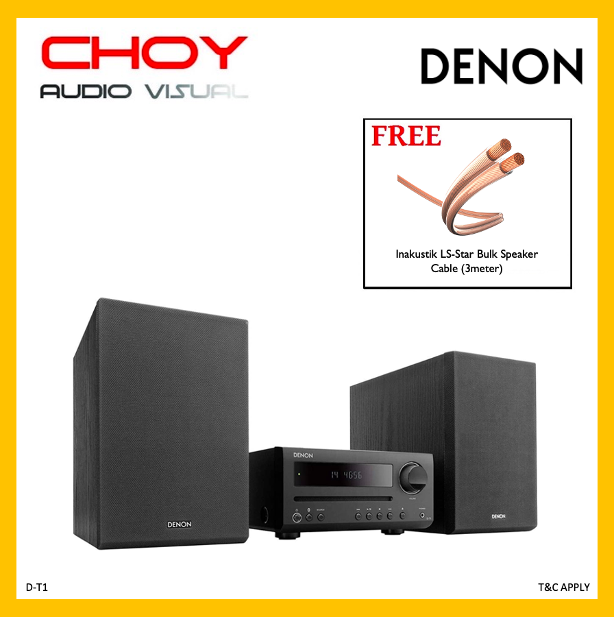 Denon D T1 Hi Fi Mini System With Cd And Bluetooth Free Gift Lazada