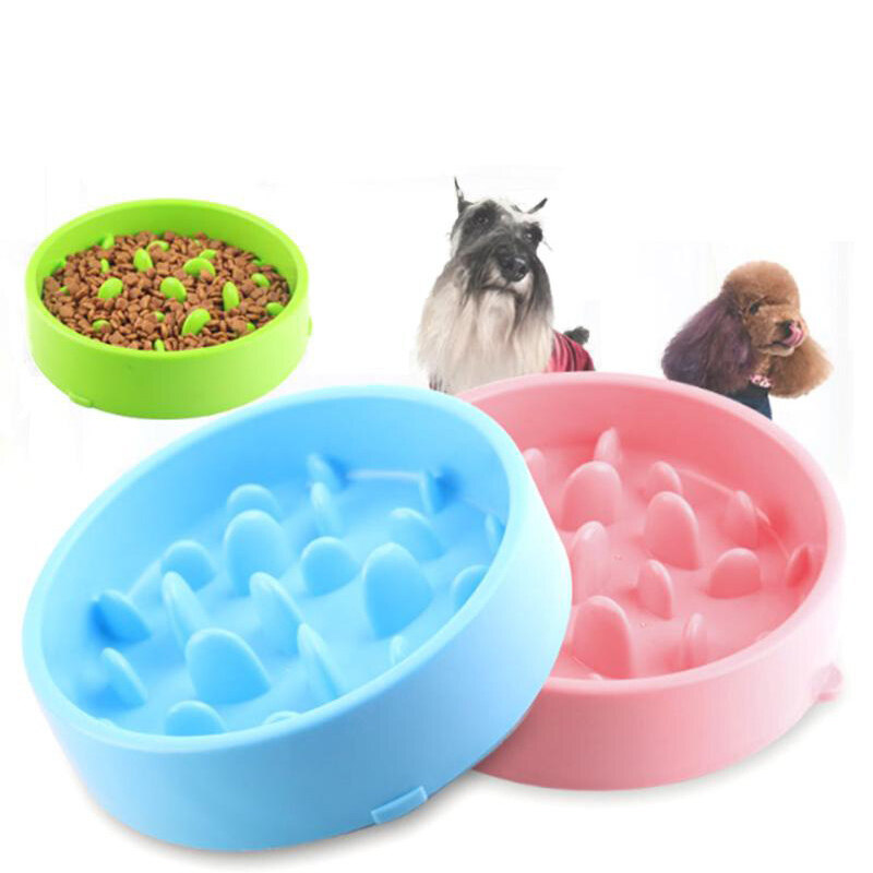 Họa Tiết Cún Cưng Bát Cho Mèo Nonslip Bát 20.6X5 Cm Du Lịch An Toàn Cho Ăn Nước Uống Bát Thức Ăn Chậm Pet Puzzle Bát 500 Ml