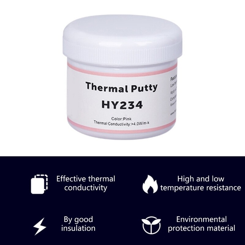 HY234 4.0W Pink Thermal Grease Paste Shape Formable Heatsink Thermal Compound for Computer Chip Chipset CPU GPU Cooler