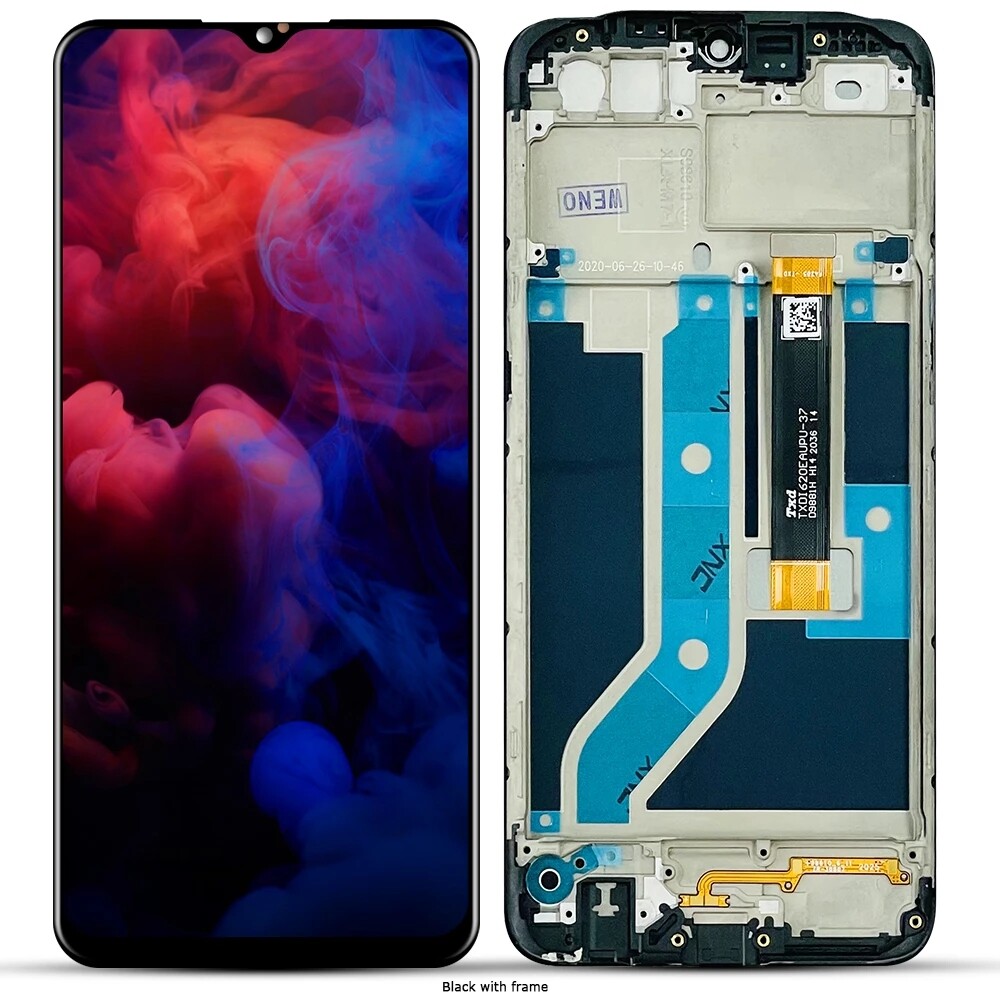 Ips Màn hình LCD cho Oppo A12 A12s cph2083 cph2077 Bộ linh kiện số của màn hình cảm ứng thay thế với các bộ phận khung