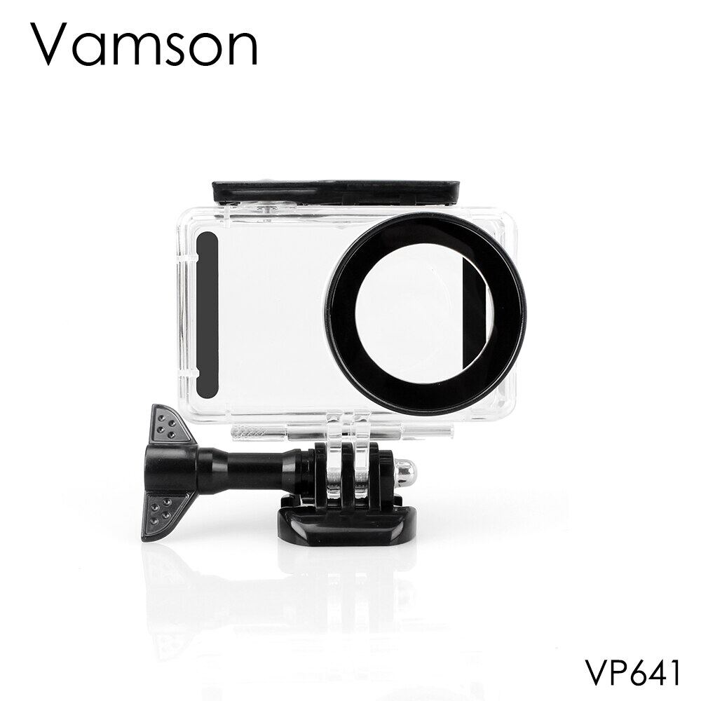 Vamson for Xiaomi mijia 4k Diving Waterproof Case Protect Shell Camera Case 4K Action Camera Housing Kit Safety Rope VP641