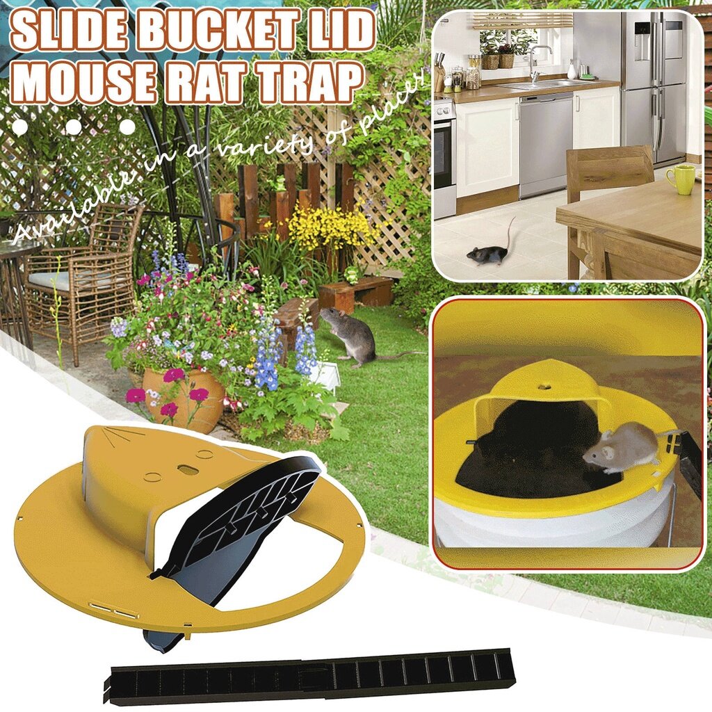 slide bucket lid mouse rat trap