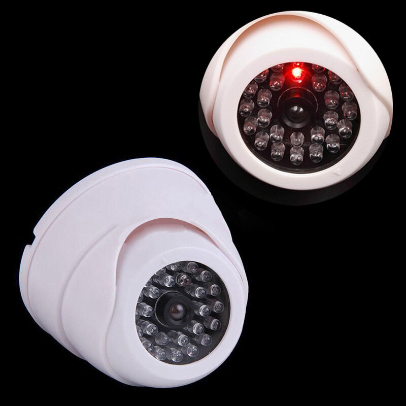 Bokali Giả Giám Sát An Ninh Giả Camera Vòm CCTV 30 Chiếc Đèn LED Nhấp Nháy Màu Trắng