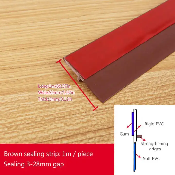 Teepao Door Weatherstrip Adhesive Door Bottom Seal Rubber Strip