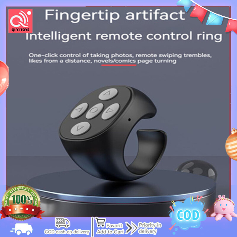 【Hot Sale🥇】Tik Tok Ring Remote Control Portable Bluetooth-compatible Mobile Phone Selfie Timer Page Turner Controller