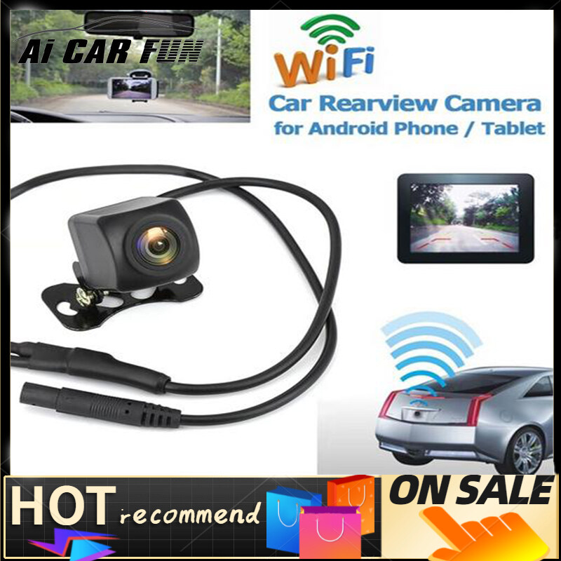 WIFI Camera Lùi Xe Ban Đêm Camera Quan Sát Phía Sau Xe Ô Tô Mini Chống