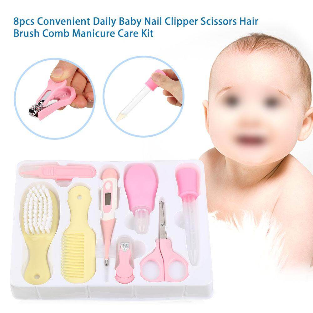 baby nail clippers and hair brush