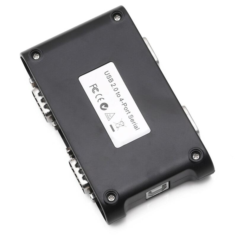 9pin RS232 USB 2.0 to 4 Port Serial DB9 COM Controller Connectors Adapter Hub