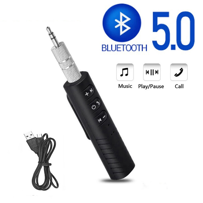 💥KHEI💥 Wireless Bluetooth 5.0 Receiver Adapter 3.5mm Jack For Car Music Audio Aux
