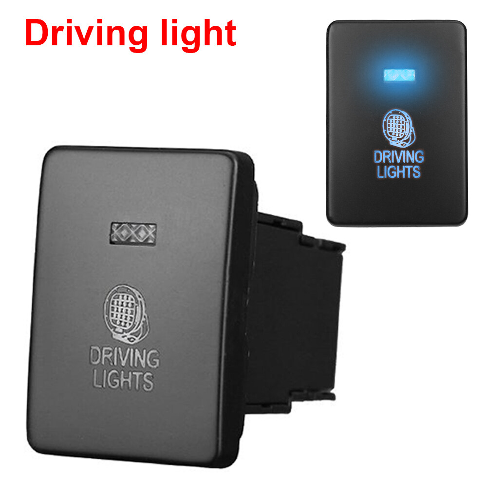 12V Car Light Push Button Spot Fog Daytime Running Light Driving Spot