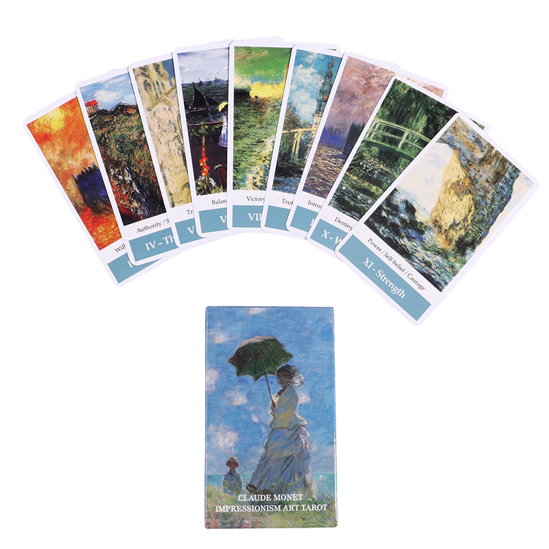 YCG Impressionism Art Tarot Prophecy Divination Deck Family Party การ์ด
