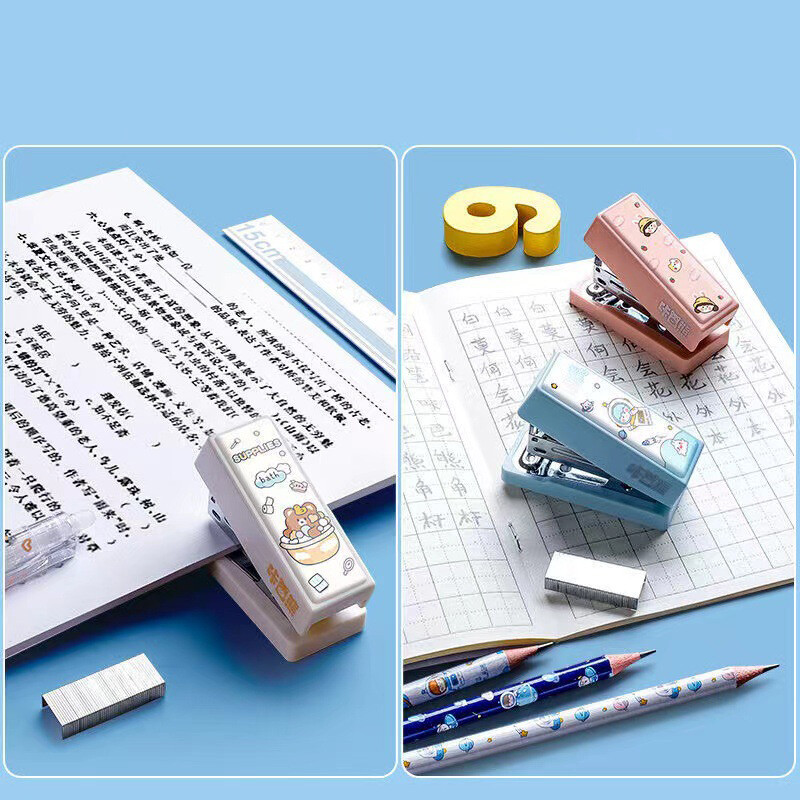 MSQ stapler paper stapler mini stapler portable mini portable stapler assorted colors