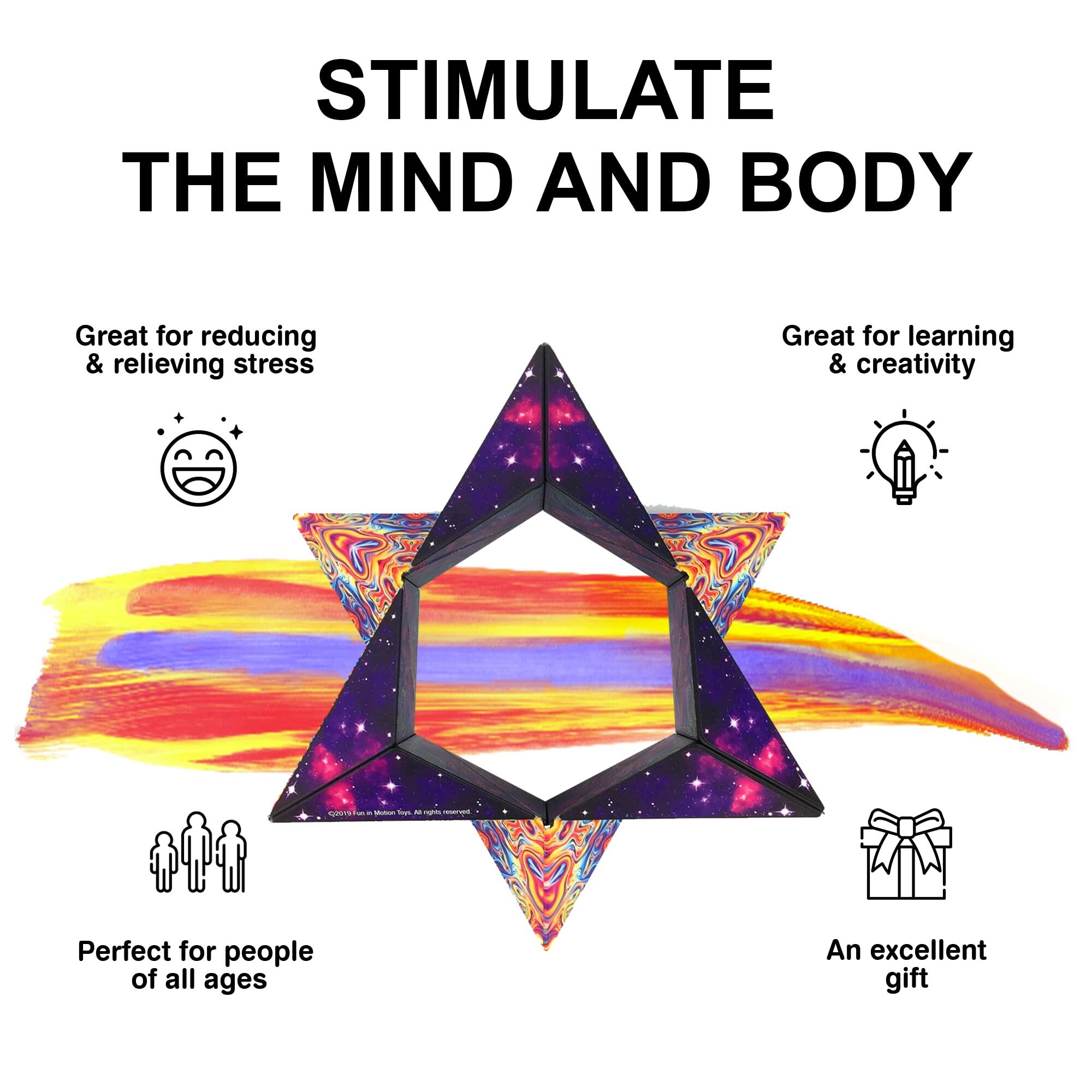 Kmoist 3D Rubik's Cube Three-Dimensional Variety Geometric Intelligence Magnetic Magic Cube Children's Early Educational Puzzle Toys Stress Reliever Fidget Toy