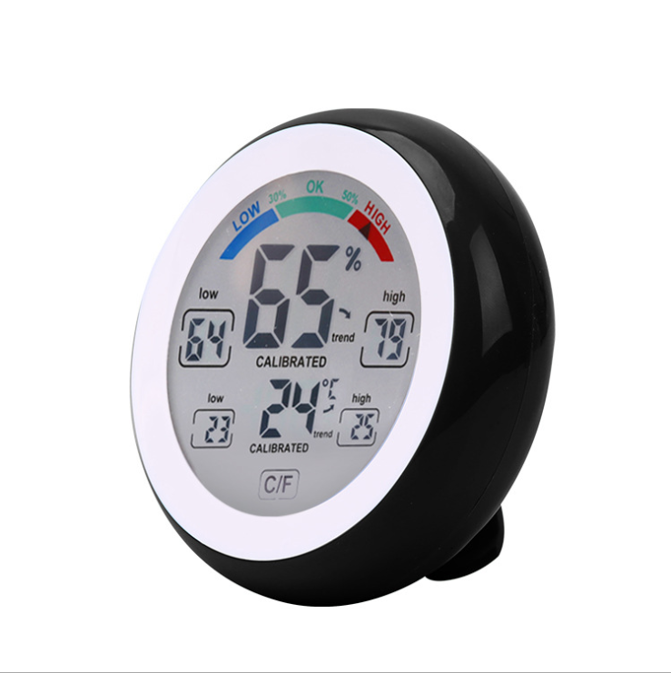 [Hàng Có Sẵn] Nhiệt kế trong nhà KIPRUN, màn hình LCD kỹ thuật số, đo độ ẩm nhiệt độ điện tử hình tròn-INTL