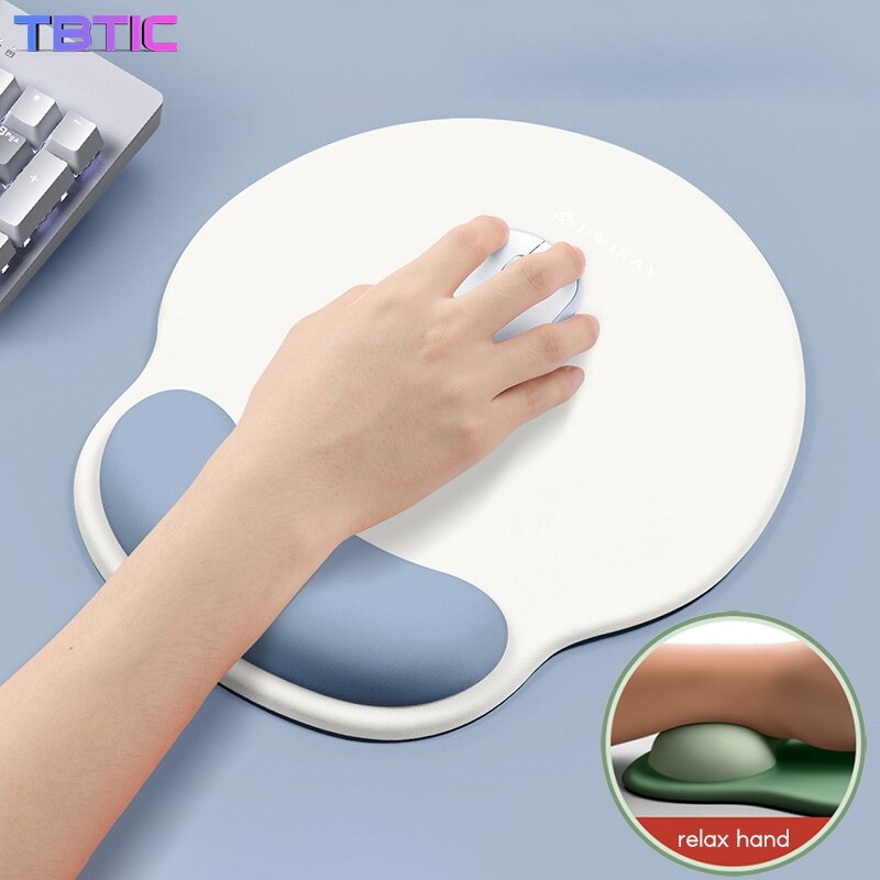 Tbtic đệm cổ tay cầm chuột trò chơi hỗ trợ nghỉ ngơi Ergonomic thoải mái Silicone không trượt mềm mại cho máy tính máy tính xách tay máy tính bảng