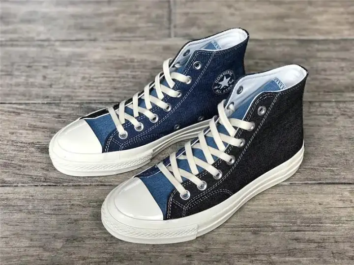 blue and black converse
