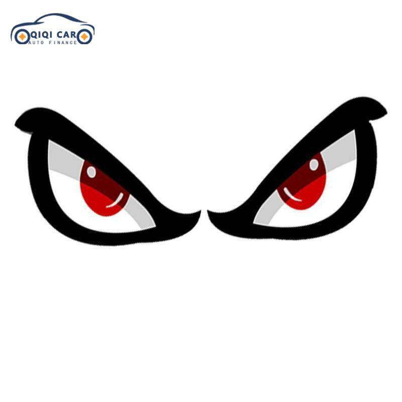 QIQI Car Rearview Mirror Reflective Sticker 3d Shark Eye Pattern Sticker Sticker For Automobile Motorcycle