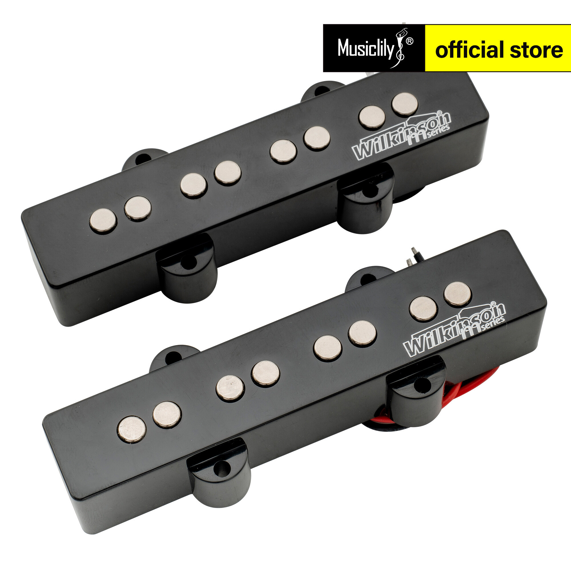 Wilkinson M Series Variable Gauss Ceramic Magnet Traditional Jazz Bass Pickup for JB Style Electric Bass, Black