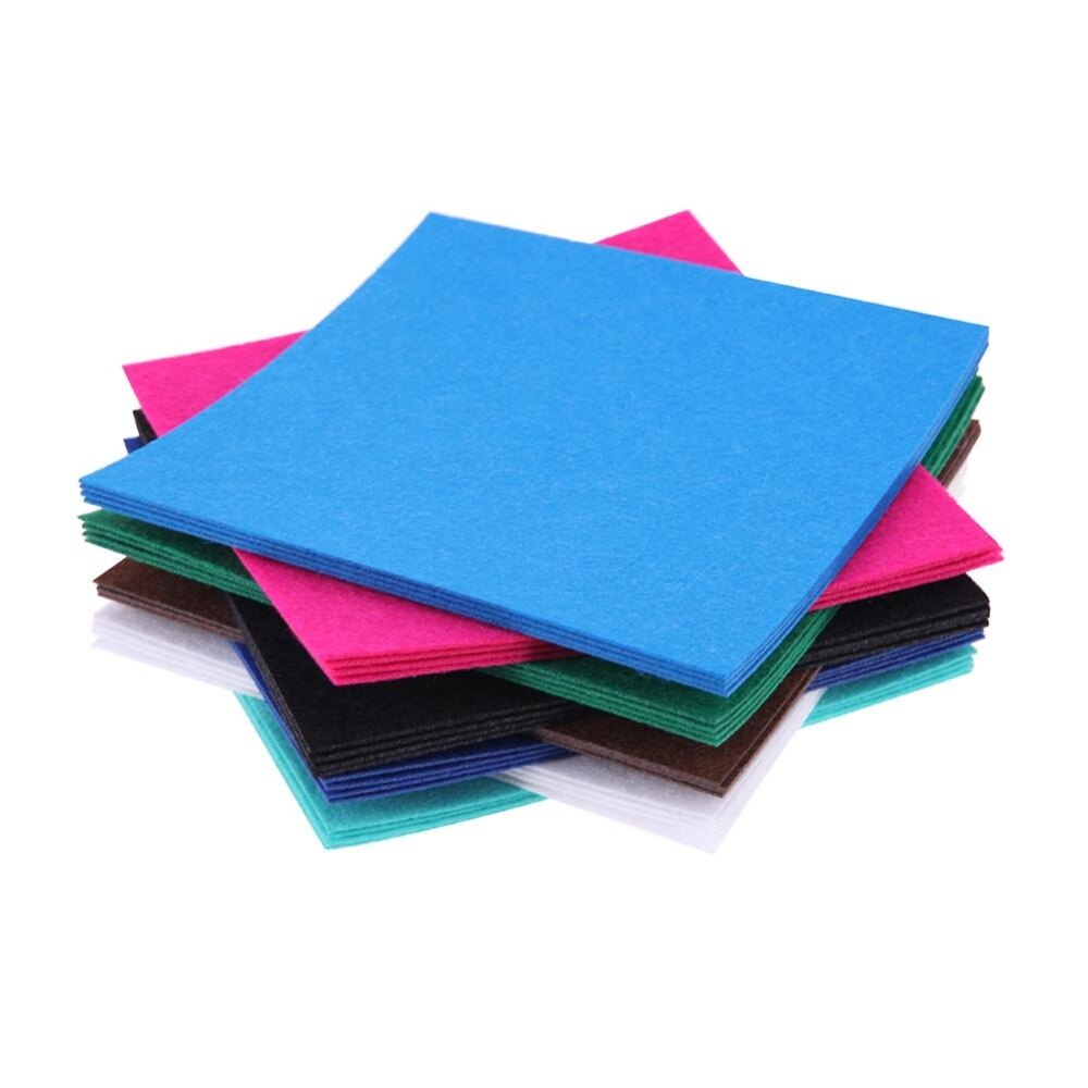 【Winnereco】40 Chiếc Vải Polyester 10X10Cm Vải Nỉ Thủ Công Tự Làm May Phụ Kiện