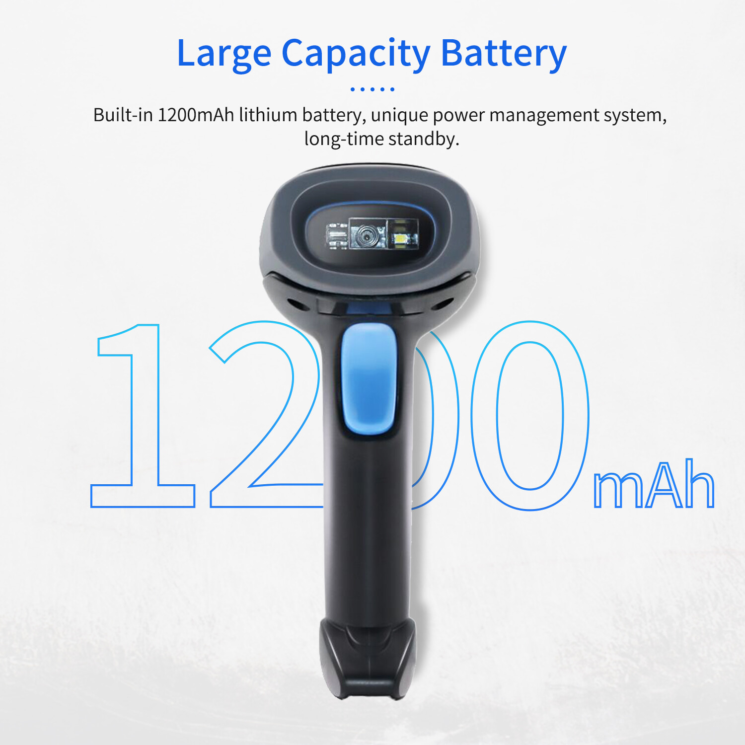 KKmoon Handheld Barcode Scanner 1D/2D/QR Code Scanner 2.4G Wireless & USB Wired Bar Code Reader Compatible with Windows Mac Linux for Supermarket Retail Library Logistics Warehouse