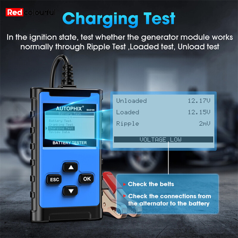 Outerman 12V 24V Smart Battery Charger - LCD Display Automatic Maintainer With Pulse Repair