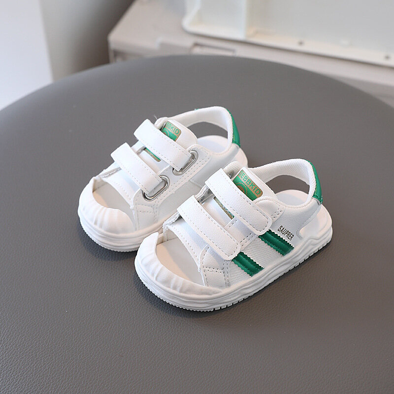 BAOLONGXIN Children's sandals, girls' baby shoes, soft sole toddler shoes, boys' breathable mesh shoes
