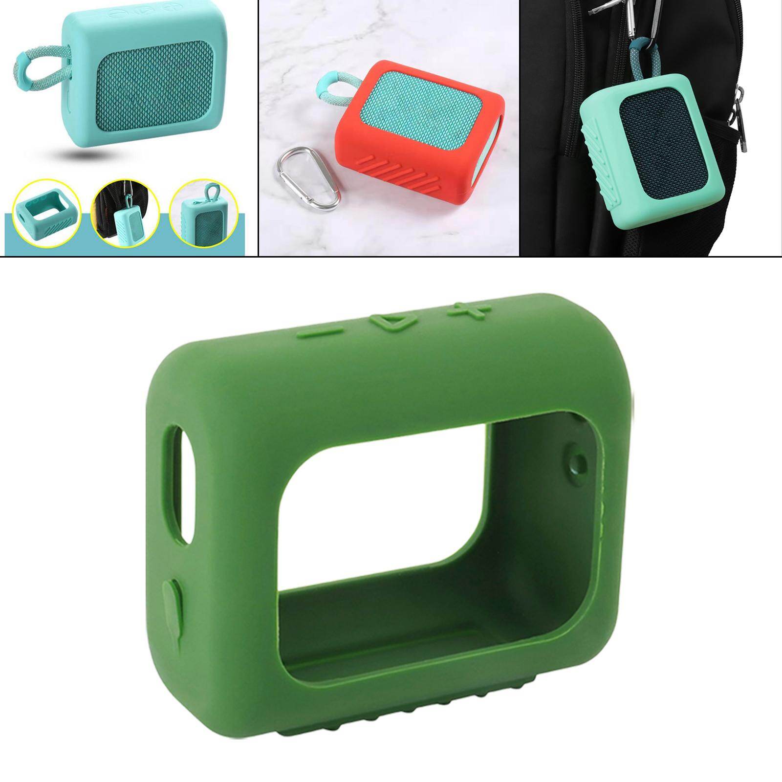 Baoblaze Speaker Silicone Case with Bag Hook Speaker Accessories Portable for Go3