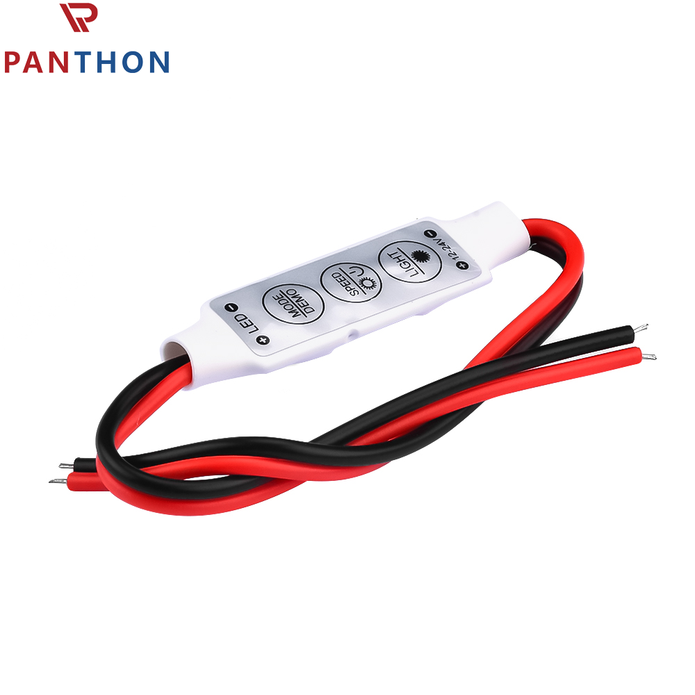 Panthon mini 12V dải đèn LED Bộ điều khiển làm mờ với 3528 5050 chuyển đổi