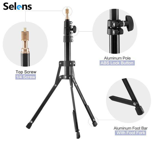 Selens Photo Studio Heavy Duty MF-6027B short Version Light Stand for video lighting support system holder Fotografie Accessoire