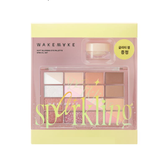 [WAKEMAKE] Soft Blurring Eye Palette 16 Colors (Gift Included)