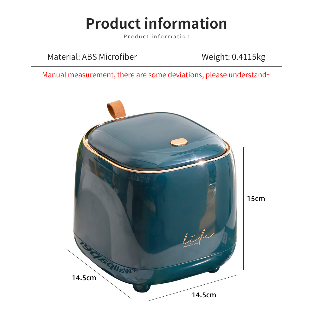 CNMF Nordic Style Desktop Trash Can Creative Press Trash Can Office Home Mini Trash Can