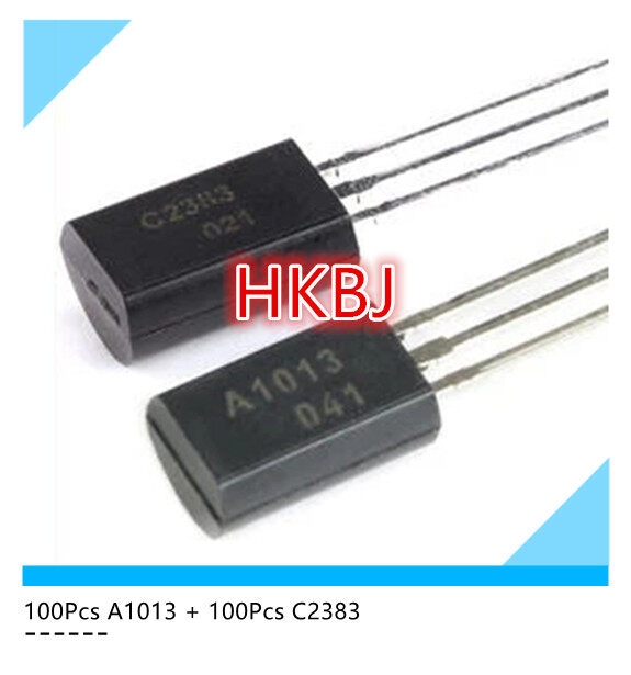 200pcs 100pairs 2sa1013 2sc2383 to-92l to92l 160v/-160v 1a/-1a audio amplifier pair tube