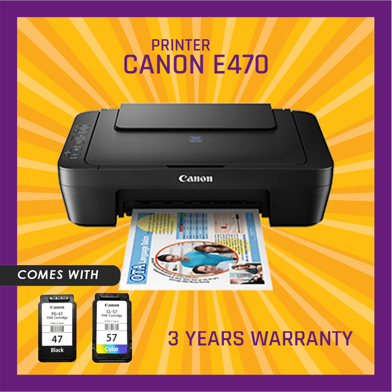canon e470 printer specification
