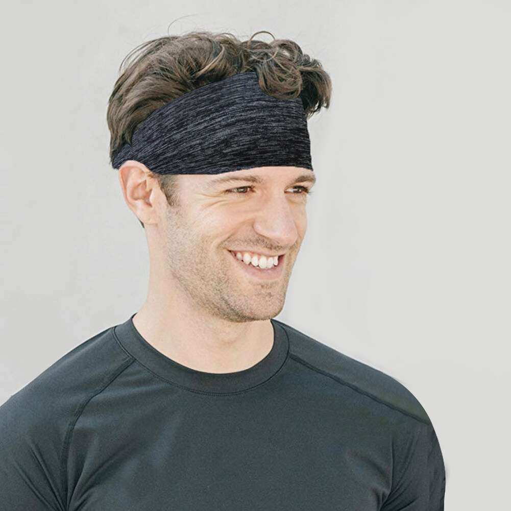 [Dreamall] Men Elastic Sports Headband Women Sweat Band Breathable