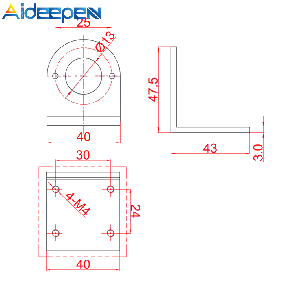 【Hàng Có Sẵn】giá Gắn Động Cơ Aideepen 550 Chính Hãng Giá Gắn Cố Định Loại L Thông Dụng Cho Động Cơ DC 540/545/550/555 42 Động Cơ Bước