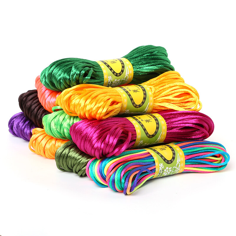 20 Mét/túi Vòng Tay Dây Macrame Thắt Nút Trung Quốc 2.5Mm Dây Thừng Xâu Chuỗi Dây, Polyester Chỉ Khâu Vải Bông Thêu Để May Tự Làm Thời Trang Thủ Công Mỹ Nghệ