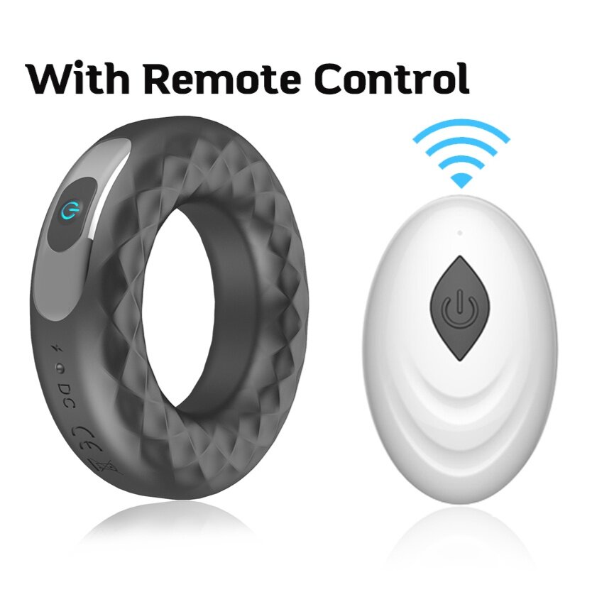 Remote Control Vibrating Ring Penis Ring Delay Ring Adult Sex Toy for Men (closed ring) 男用遥控震动锁精环延时环